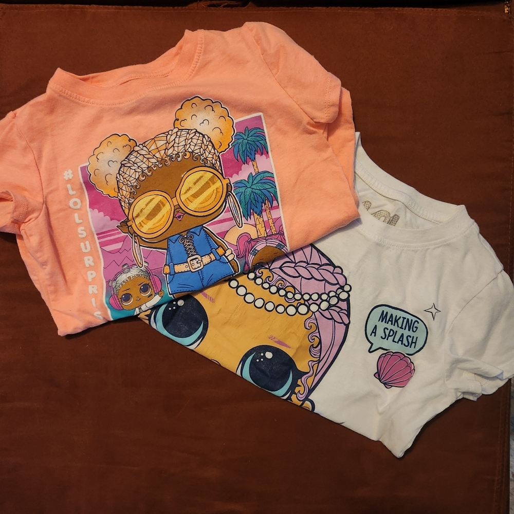 L.O.L. Surprise! Kids T-Shirts - Orange and White (2pc)